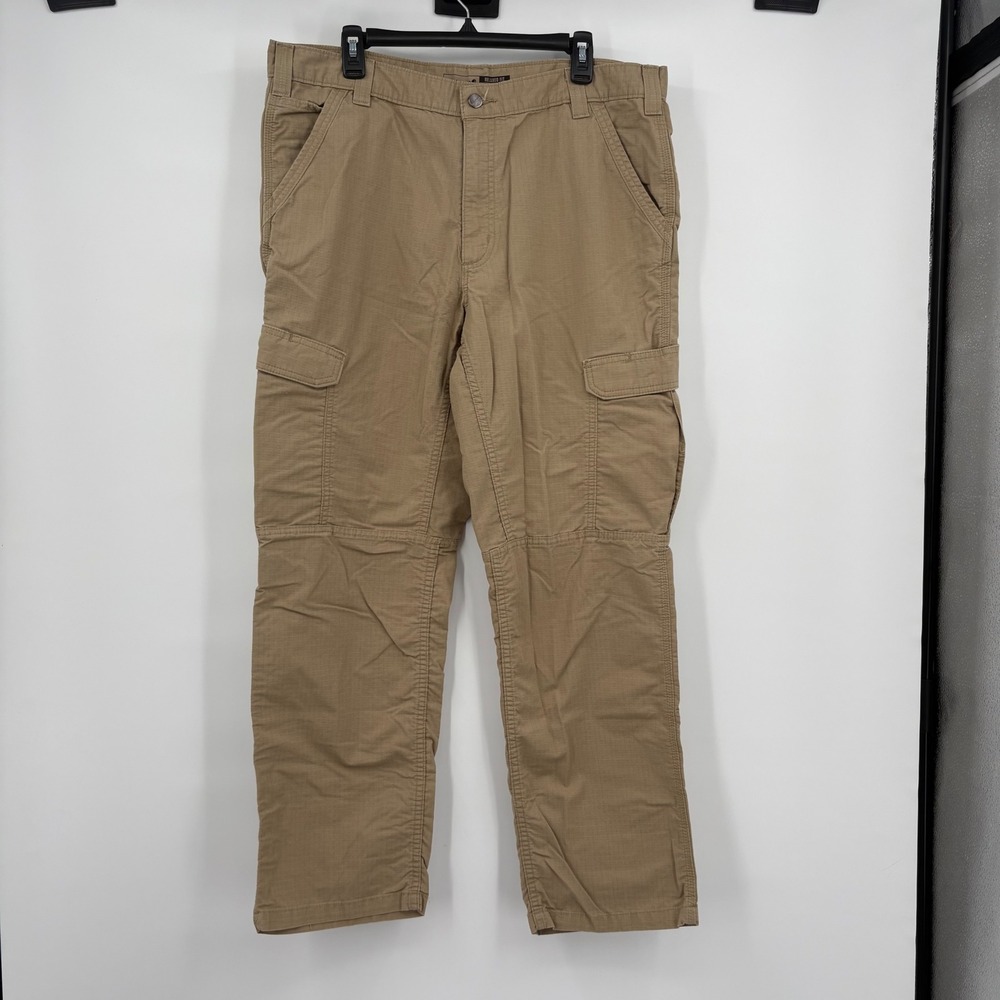 Carhartt Mens Force Relaxed Fit Ripstop Cargo Work Pants Dark Khaki 38x32 104200